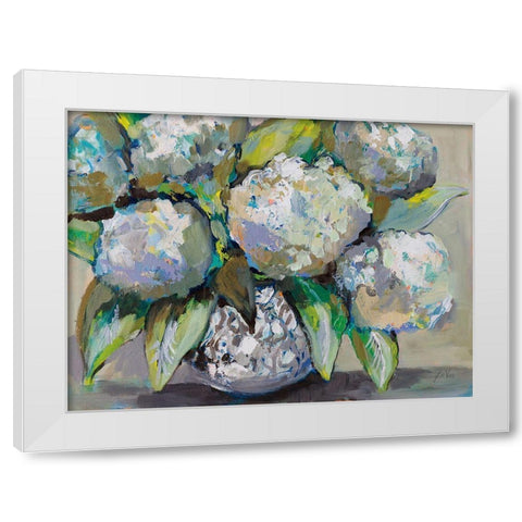 Coastal Bloom White Modern Wood Framed Art Print by Vertentes, Jeanette