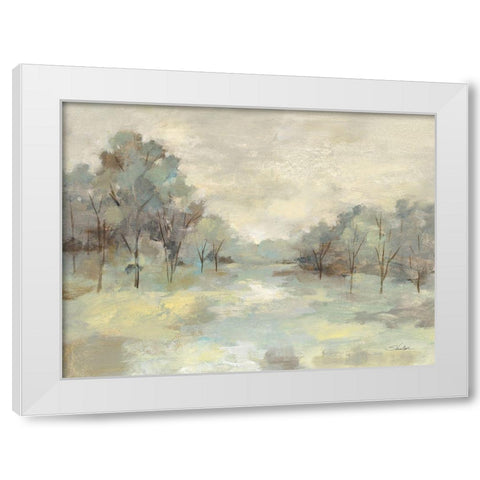 Scenic Treescape White Modern Wood Framed Art Print by Vassileva, Silvia
