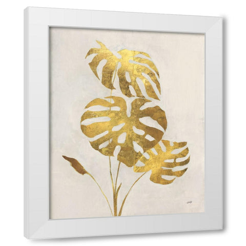 Gilded Palm Botanical I White Modern Wood Framed Art Print by Purinton, Julia