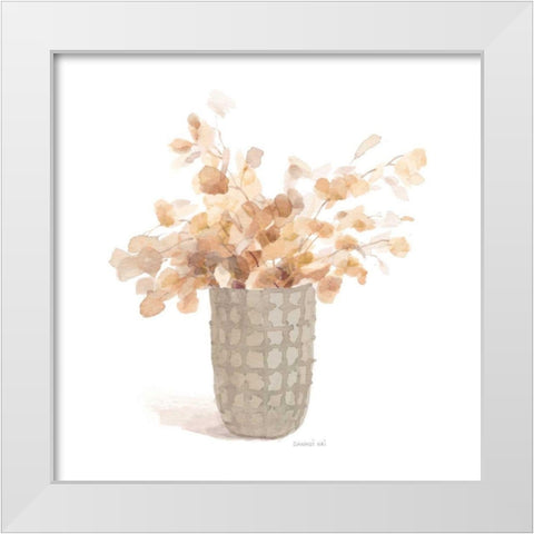 Modern Floral Boho I White Modern Wood Framed Art Print by Nai, Danhui