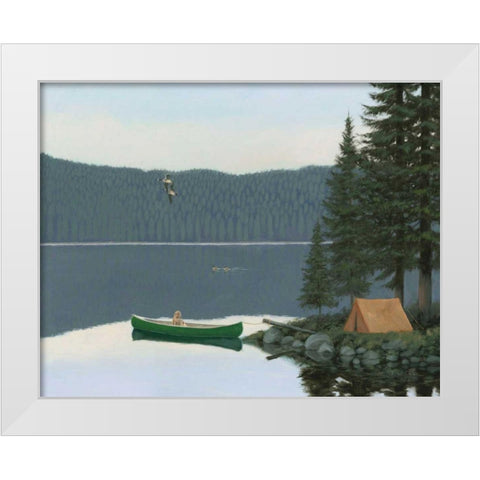 Happy Place IV White Modern Wood Framed Art Print by Wiens, James