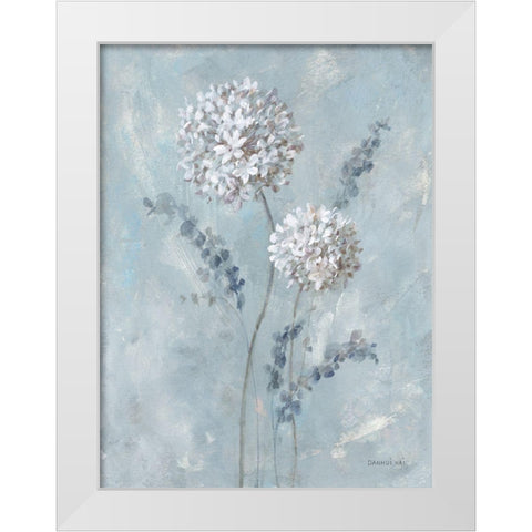 Airy Blooms II White Modern Wood Framed Art Print by Nai, Danhui