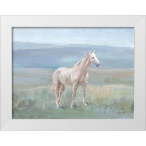 Mountain Mare White Modern Wood Framed Art Print by Nai, Danhui