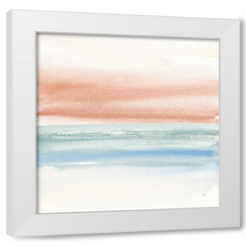 Terracotta Fog II White Modern Wood Framed Art Print by Paschke, Chris