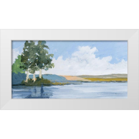 Eucalyptus on the River White Modern Wood Framed Art Print by Munger, Pamela