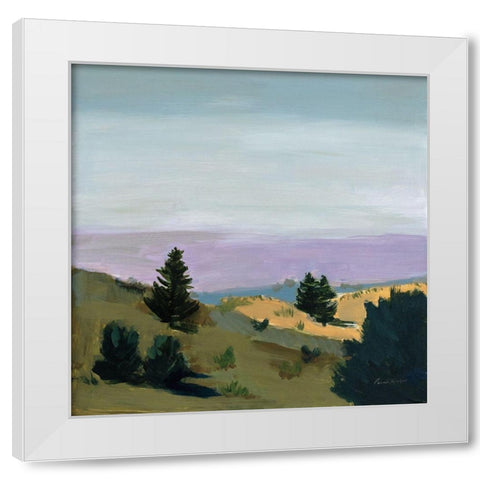 Spruces White Modern Wood Framed Art Print by Munger, Pamela