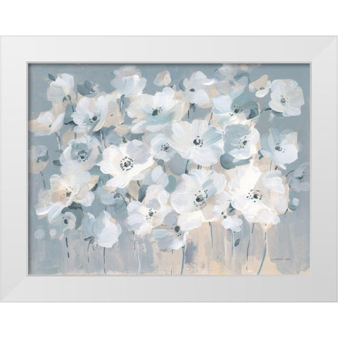 Breezy Garden White Modern Wood Framed Art Print by Nai, Danhui