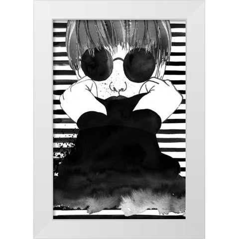 Looking for Paradise Plain Sunglasses White Modern Wood Framed Art Print by Charro, Mercedes Lopez