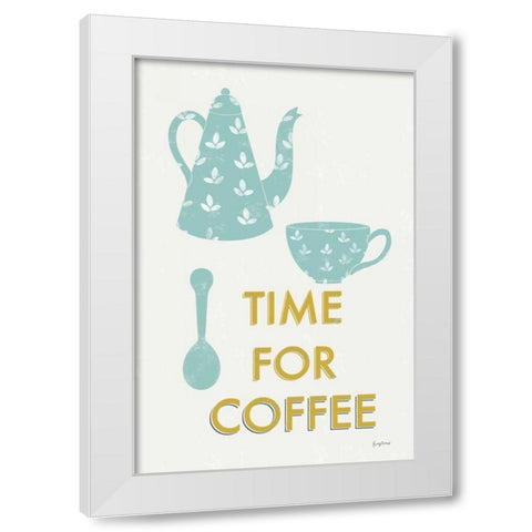 Retro Kitchen Coffee III White Modern Wood Framed Art Print by Thorns, Becky