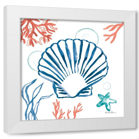 Coastal Jewels III Bright White Modern Wood Framed Art Print by Zaman, Farida