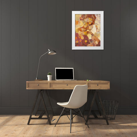 Celebrate Beauty I White Modern Wood Framed Art Print by Hristova, Albena