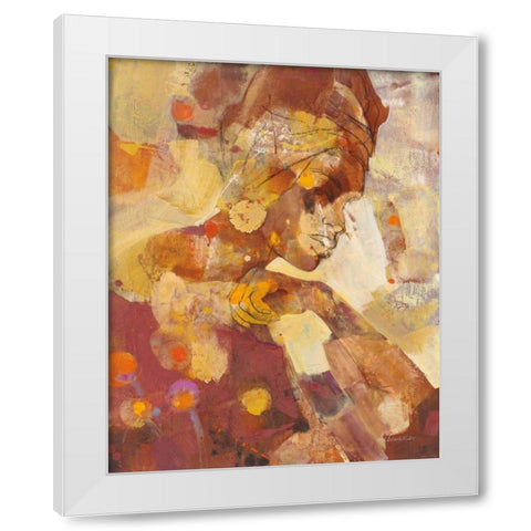 Celebrate Beauty I White Modern Wood Framed Art Print by Hristova, Albena