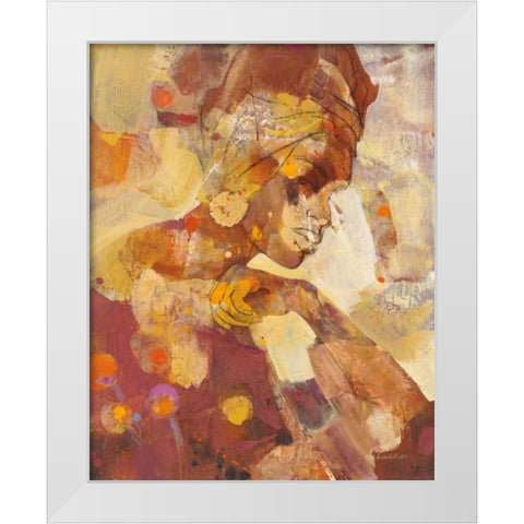 Celebrate Beauty I White Modern Wood Framed Art Print by Hristova, Albena