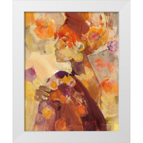 Celebrate Beauty II White Modern Wood Framed Art Print by Hristova, Albena
