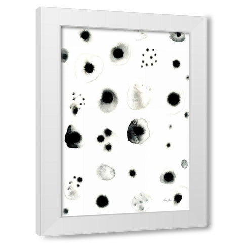 Delicate White Modern Wood Framed Art Print by Horn, Laura