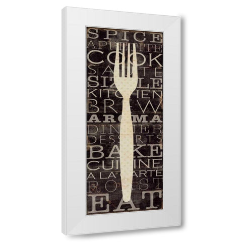 Kitchen Words I White Modern Wood Framed Art Print by Pela Studio