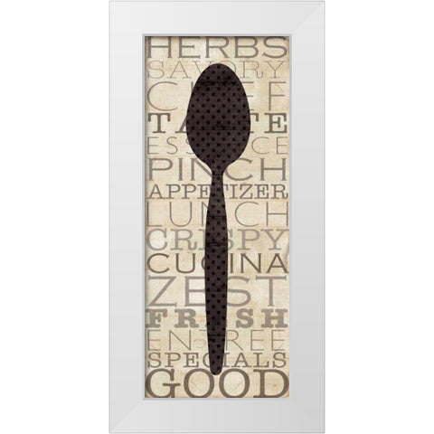 Kitchen Words II White Modern Wood Framed Art Print by Pela Studio