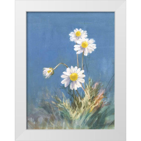 White Daisies No Butterfly White Modern Wood Framed Art Print by Nai, Danhui