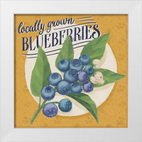 Berry Breeze II White Modern Wood Framed Art Print by Penner, Janelle