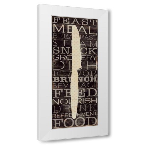 Kitchen Words III White Modern Wood Framed Art Print by Pela Studio