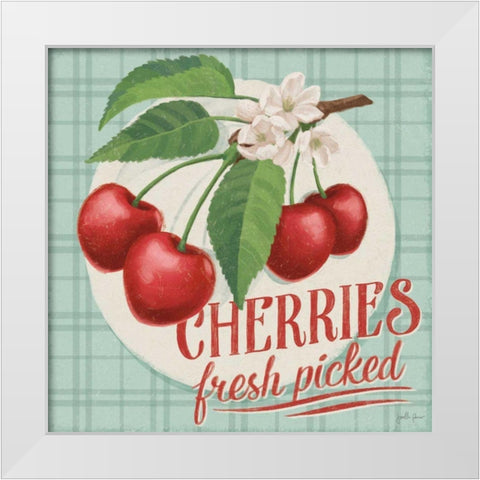 Berry Breeze III White Modern Wood Framed Art Print by Penner, Janelle