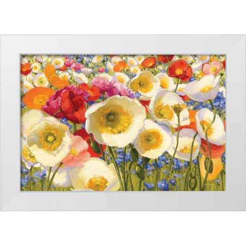 Sunny Abundance White Modern Wood Framed Art Print by Novak, Shirley