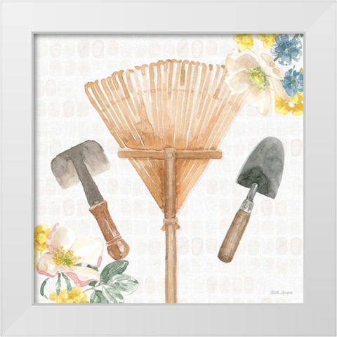 Gardenscape IV White Modern Wood Framed Art Print by Grove, Beth