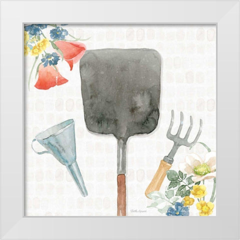 Gardenscape V White Modern Wood Framed Art Print by Grove, Beth