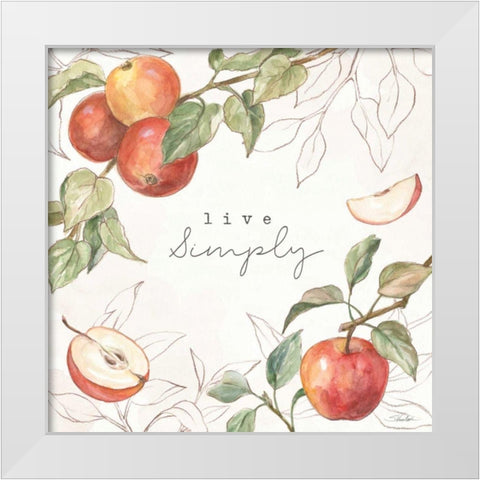 In the Orchard II White Modern Wood Framed Art Print by Vassileva, Silvia