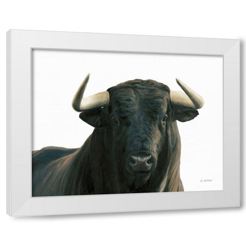 Bullish White Modern Wood Framed Art Print by Wiens, James