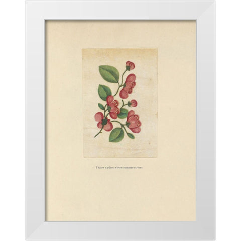 Textbook Floral White Modern Wood Framed Art Print by Wild Apple Portfolio