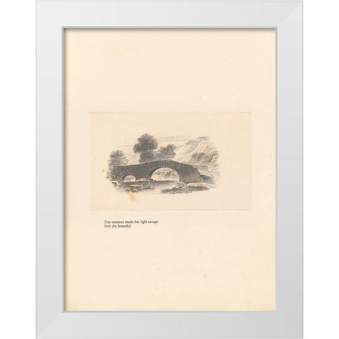 Textbook Landscape White Modern Wood Framed Art Print by Wild Apple Portfolio