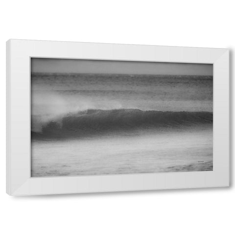 Curling Lip BW White Modern Wood Framed Art Print by Larson, Nathan
