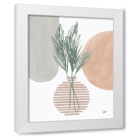 Green Pampas Still Life Neutral White Modern Wood Framed Art Print by Panganiban, Karyn