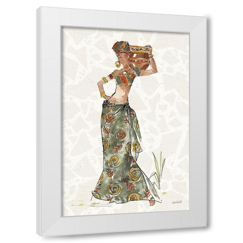 African Flair VIII B White Modern Wood Framed Art Print by Tavoletti, Anne