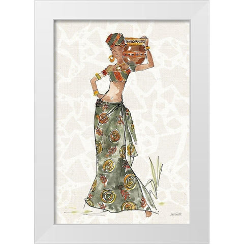 African Flair VIII B White Modern Wood Framed Art Print by Tavoletti, Anne