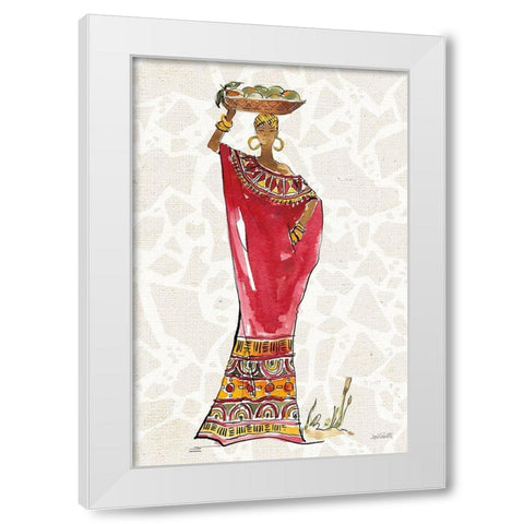 African Flair IX B White Modern Wood Framed Art Print by Tavoletti, Anne