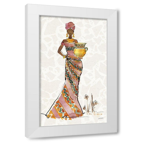 African Flair X C White Modern Wood Framed Art Print by Tavoletti, Anne
