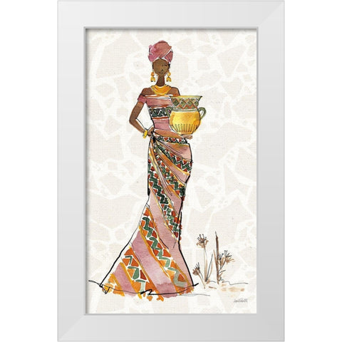 African Flair X C White Modern Wood Framed Art Print by Tavoletti, Anne