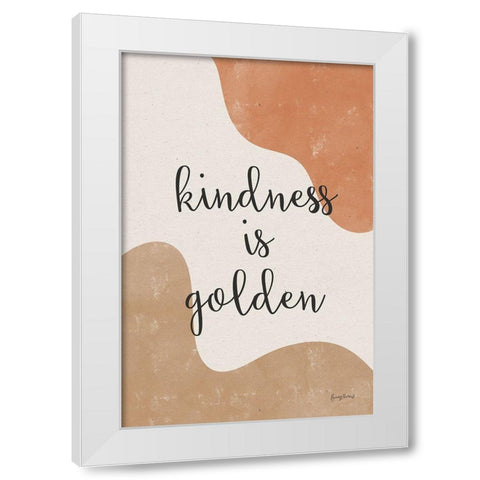 Kindness Warm White Modern Wood Framed Art Print by Thorns, Becky