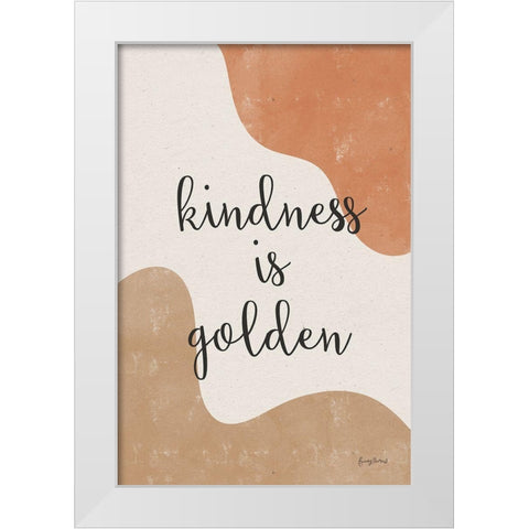 Kindness Warm White Modern Wood Framed Art Print by Thorns, Becky