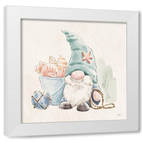 Beach Gnomes II White Modern Wood Framed Art Print by Penner, Janelle