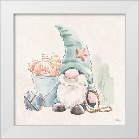 Beach Gnomes II White Modern Wood Framed Art Print by Penner, Janelle