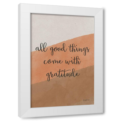 All Good Things Warm White Modern Wood Framed Art Print by Thorns, Becky