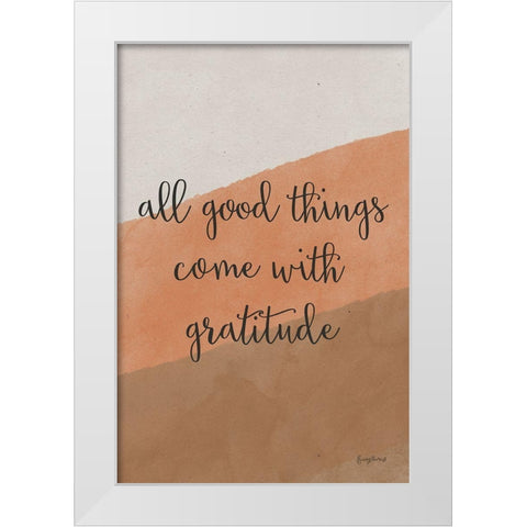 All Good Things Warm White Modern Wood Framed Art Print by Thorns, Becky