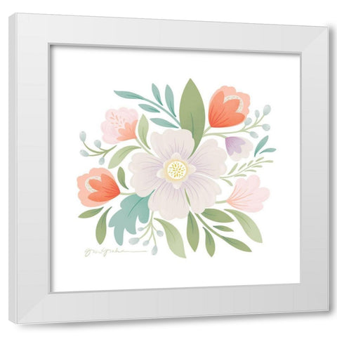 Sweet Bouquet I White Modern Wood Framed Art Print by Graham, Gia