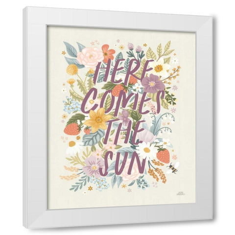 Spring Garden V White Modern Wood Framed Art Print by Marshall, Laura