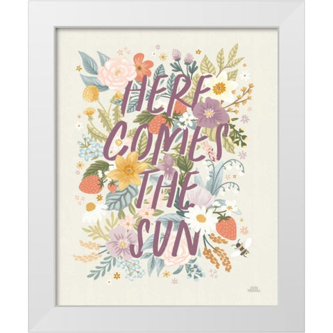 Spring Garden V White Modern Wood Framed Art Print by Marshall, Laura