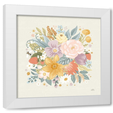 Spring Garden VI White Modern Wood Framed Art Print by Marshall, Laura