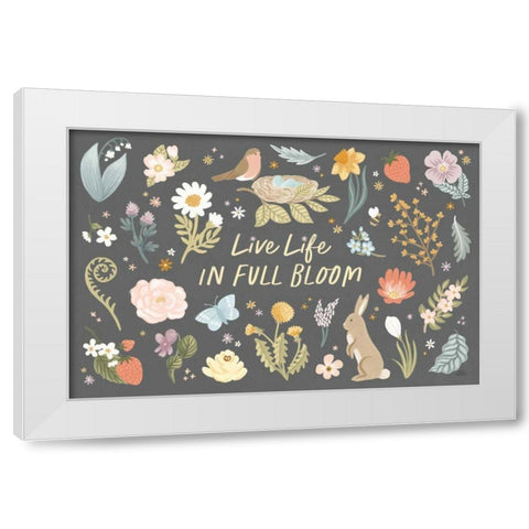 Spring Garden I Dark White Modern Wood Framed Art Print by Marshall, Laura